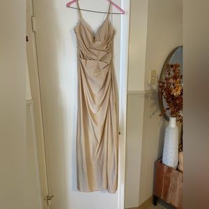Champagne bridesmaids/wedding guest dress worn once and dry cleaned